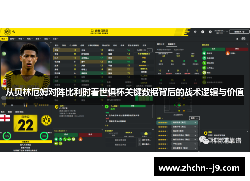 从贝林厄姆对阵比利时看世俱杯关键数据背后的战术逻辑与价值