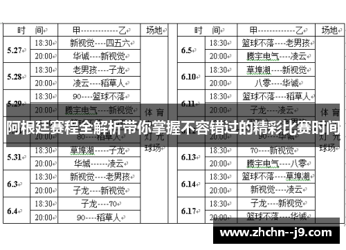 阿根廷赛程全解析带你掌握不容错过的精彩比赛时间 阿根廷赛程全解析带你掌握不容错过的精彩比赛时间